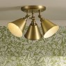Joules Lighting Joules Wollaton - 3 Light Plate Spotlight Matt Antique Brass and Matt White