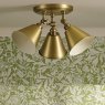 Joules Lighting Joules Wollaton - 3 Light Plate Spotlight Matt Antique Brass and Matt White