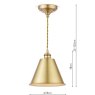 Joules Lighting Joules Wollaton - Pendant Matt Antique Brass and Matt White