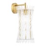 Dar Lighting Dar - Loire Wall Light Natural Brass and Glass