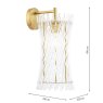 Dar Lighting Dar - Loire Wall Light Natural Brass and Glass