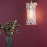 Dar Lighting Dar - Loire Wall Light Natural Brass and Glass