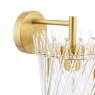 Dar Lighting Dar - Loire Wall Light Natural Brass and Glass
