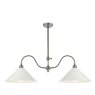 English Heritage Lighting English Heritage - Audley End 2 Light Bar Pendant (Rubbed Bronze and Cream)