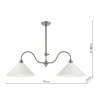 English Heritage Lighting English Heritage - Audley End 2 Light Bar Pendant (Rubbed Bronze and Cream)