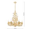 English Heritage Lighting English Heritage - Audley End 6 Light Pendant Gold Leaf