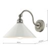 English Heritage Lighting English Heritage - Audley End Wall Light Rubbed Bronze and Cream
