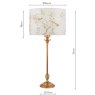 English Heritage Lighting English Heritage - Belsay Hall Table Lamp Antique Bronze With Shade