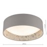 English Heritage Lighting English Heritage - Birch 2 Light Flush Taupe and Multi Coloured