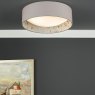 English Heritage Lighting English Heritage - Birch 2 Light Flush Taupe and Multi Coloured