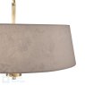 English Heritage Lighting English Heritage - Birch 4 Light Shadelier Antique Brass and Taupe With Shade