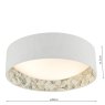 English Heritage Lighting English Heritage - Delft 2 Light Flush Ivory and Multi Coloured
