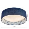 English Heritage Lighting English Heritage - Down House 2 Light Flush Blue and Multi Coloured