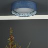 English Heritage Lighting English Heritage - Down House 2 Light Flush Blue and Multi Coloured