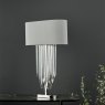 English Heritage Lighting English Heritage - Eltham 2 Light Table Lamp Polished Nickel and Crystal With Shade