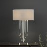 English Heritage Lighting English Heritage - Eltham 2 Light Table Lamp Polished Nickel and Crystal With Shade