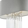 English Heritage Lighting English Heritage - Eltham 2 Light Table Lamp Polished Nickel and Crystal With Shade