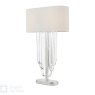 English Heritage Lighting English Heritage - Eltham 2 Light Table Lamp Polished Nickel and Crystal With Shade