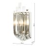 English Heritage Lighting English Heritage - Eltham 2 Light Wall Light Polished Nickel and Crystal