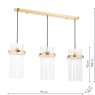English Heritage Lighting English Heritage - Eltham 3 Light Bar Pendant Antique Gold and Glass