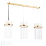 English Heritage Lighting English Heritage - Eltham 3 Light Bar Pendant Antique Gold and Glass