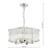 English Heritage Lighting English Heritage - Eltham 4 Light Pendant Polished Nickel and Glass
