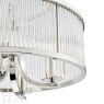 English Heritage Lighting English Heritage - Eltham 4 Light Pendant Polished Nickel and Glass