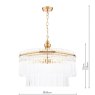 English Heritage Lighting English Heritage - Eltham 6 Light Pendant Antique Gold and Glass