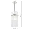 English Heritage Lighting English Heritage - Eltham Pendant Polished Nickel and Glass