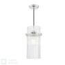 English Heritage Lighting English Heritage - Eltham Pendant Polished Nickel and Glass