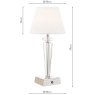 English Heritage Lighting English Heritage - Eltham Rechargeable Table Lamp Crystal And Polished Nickel With Shade LED