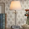 English Heritage Lighting English Heritage - Eltham Rechargeable Table Lamp Crystal And Polished Nickel With Shade LED