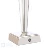 English Heritage Lighting English Heritage - Eltham Rechargeable Table Lamp Crystal And Polished Nickel With Shade LED