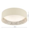English Heritage Lighting English Heritage - Marble Hill 2 Light Flush Taupe and Multi Coloured