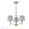 English Heritage Lighting English Heritage - Marble Hill 3 Light Armed Pendant Aged Brass and Grey With Shade