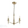 English Heritage Lighting English Heritage - Marble Hill 3 Light Armed Pendant Aged Brass Fitting Only