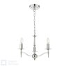 English Heritage Lighting English Heritage - Marble Hill 3 Light Armed Pendant Polished Nickel Fitting Only