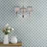 English Heritage Lighting English Heritage - Marble Hill 3 Light Armed Pendant Polished Nickel With Shade