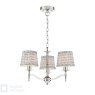 English Heritage Lighting English Heritage - Marble Hill 3 Light Armed Pendant Polished Nickel With Shade