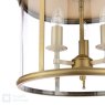 English Heritage Lighting English Heritage - Marble Hill 3 Light Flush Aged Brass and Glass