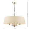English Heritage Lighting English Heritage - Marble Hill 4 Light Shadelier Antique Brass and Taupe With Shade