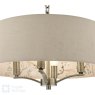 English Heritage Lighting English Heritage - Marble Hill 4 Light Shadelier Antique Brass and Taupe With Shade