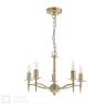 English Heritage Lighting English Heritage - Marble Hill 5 Light Armed Pendant Aged Brass Fitting Only