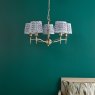 English Heritage Lighting English Heritage - Marble Hill 5 Light Armed Pendant Aged Brass With Shade