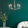 English Heritage Lighting English Heritage - Marble Hill 5 Light Armed Pendant Polished Nickel Fitting Only