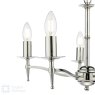 English Heritage Lighting English Heritage - Marble Hill 5 Light Armed Pendant Polished Nickel Fitting Only