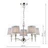 English Heritage Lighting English Heritage - Marble Hill 5 Light Armed Pendant Polished Nickel With Shade