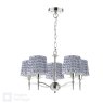 English Heritage Lighting English Heritage - Marble Hill 5 Light Armed Pendant Polished Nickel With Shade