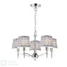 English Heritage Lighting English Heritage - Marble Hill 5 Light Armed Pendant Polished Nickel With Shade