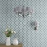 English Heritage Lighting English Heritage - Marble Hill 5 Light Armed Pendant Polished Nickel With Shade